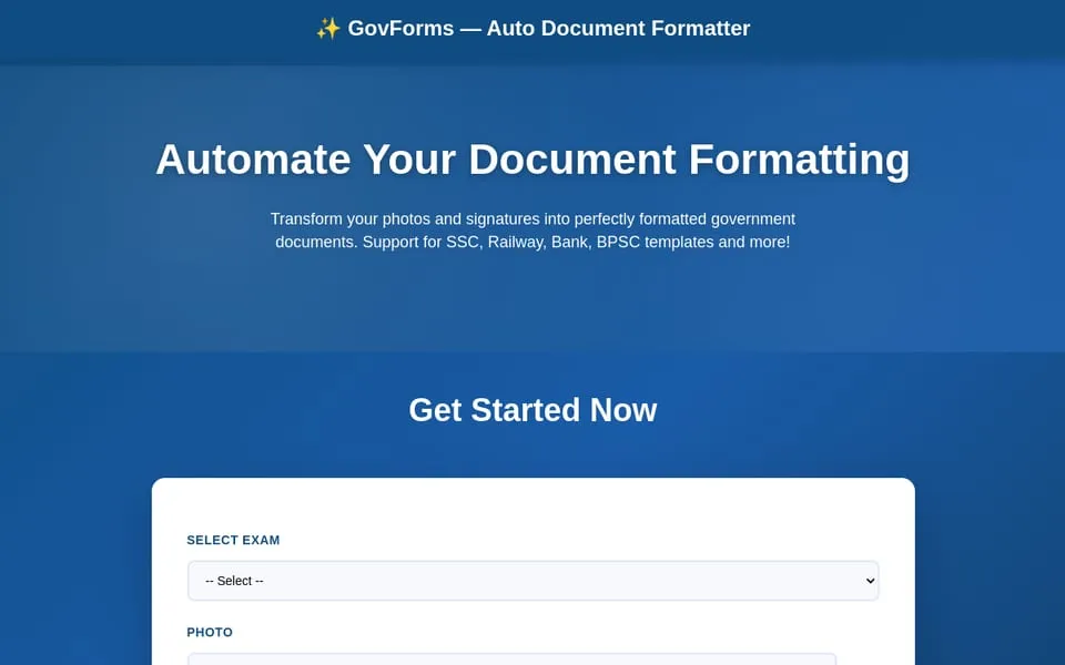 2026 · GovForms — in-browser document formatter