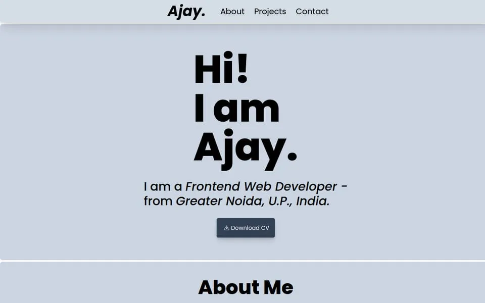 2024 · First React portfolio (itzajay.tech)