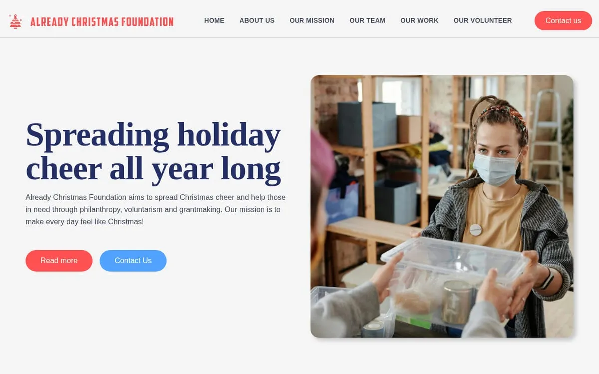 WordPress · Already Christmas Foundation