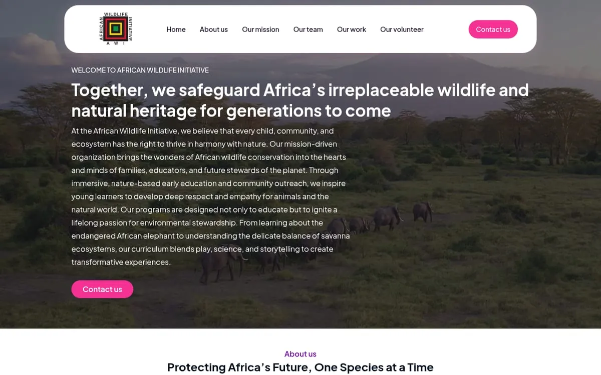 WordPress · African Wildlife Initiative