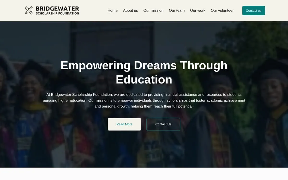 WordPress · Bridgewater Scholarship Foundation