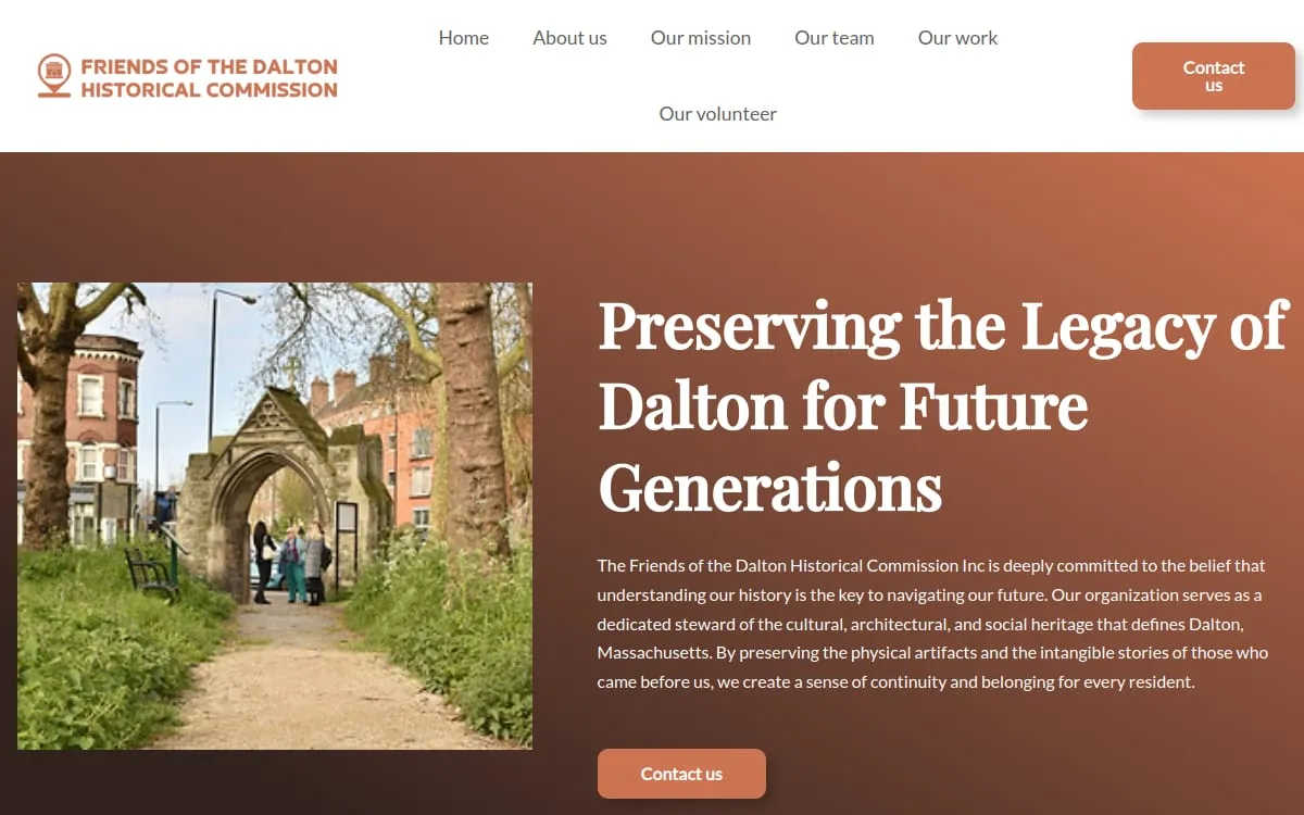 WordPress · Friends of the Dalton Historical Commission