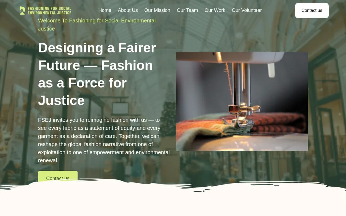 WordPress · Fashioning for Social Environmental Justice