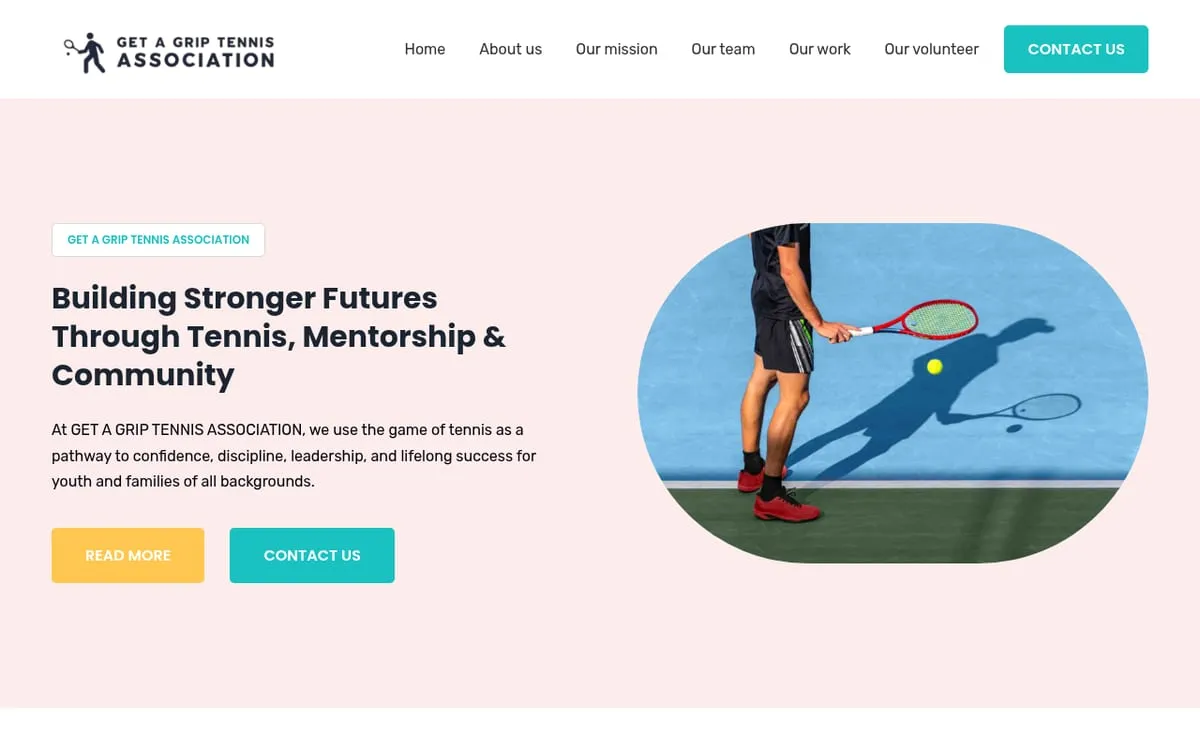 WordPress · Get A Grip Tennis Association